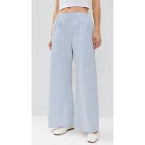 LESET Light Blue Striped Wide-Leg Pants